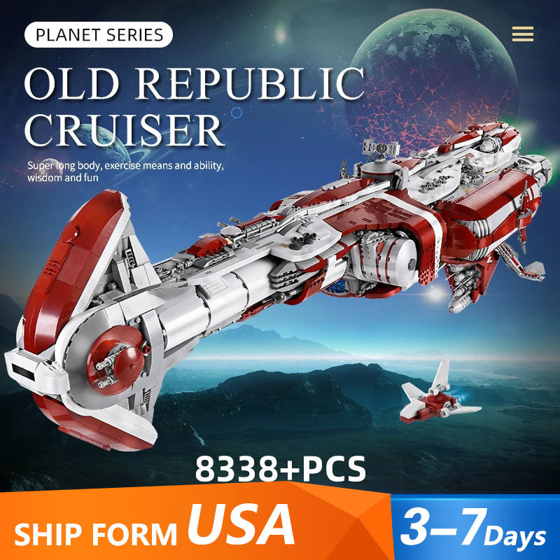 Mould King 21002 Old Republic Cruiser Ship From USA 3-7 Days Delivery