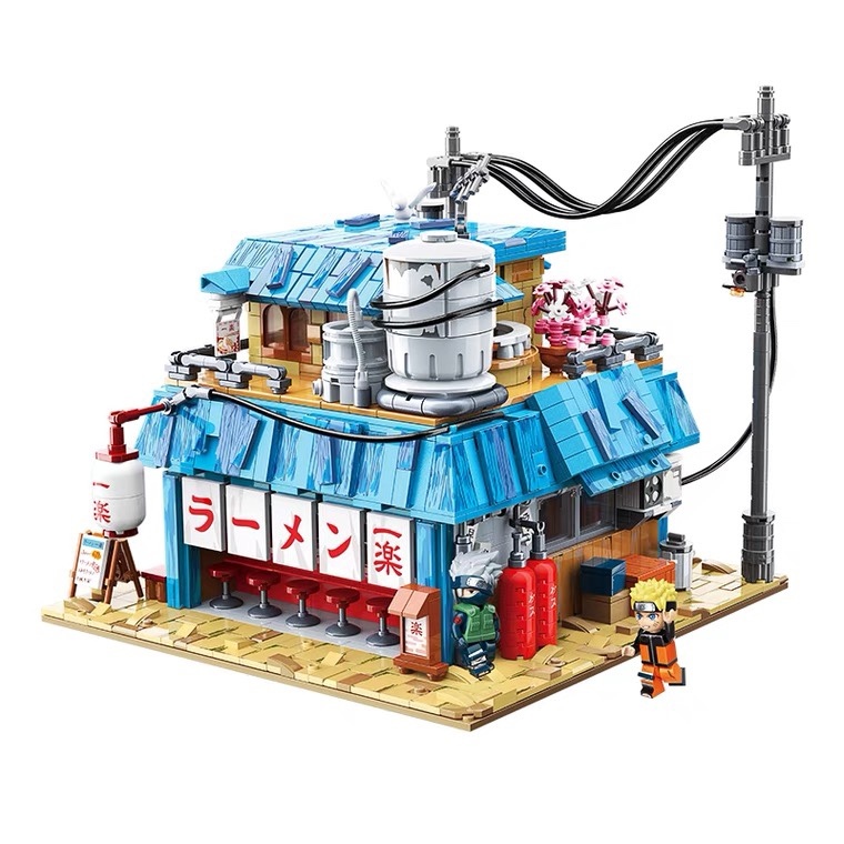Keeppley K20509 Moc Movie View Noodle Shop Building Blocks Japanese Architecture House Model Bricks Toys from China