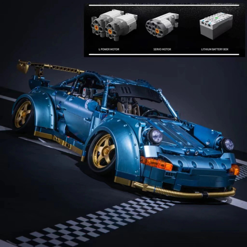 KYLERS YC-23006 MOC Technical Building Blokcs 1:10 Remote control sports Car No.911 Optional  Motor 3200pcs from China.