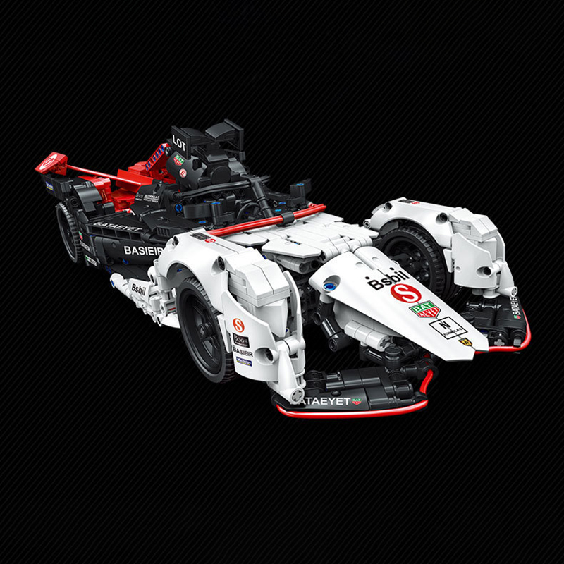 [with Motor] CaCo C018 Technic Moc Formula E racing Car -FE Model Building Blocks 1626pcs Bricks Toys from China.
