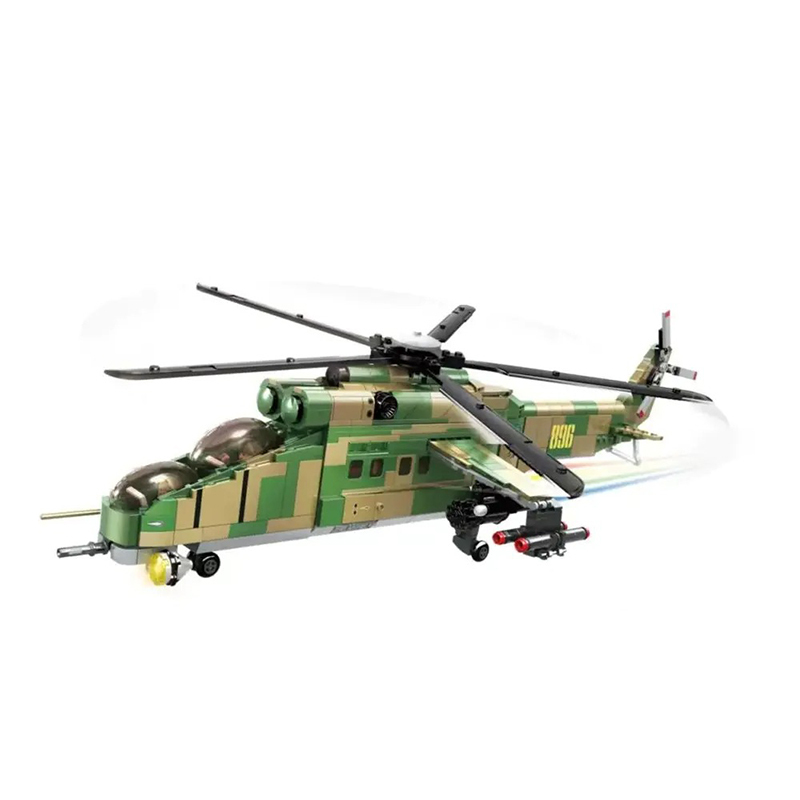 WOMA C0896 MOC Military Helicopter No.24 Air Force Building Blocks 1006pcs Bricks Toys From China Delivery.