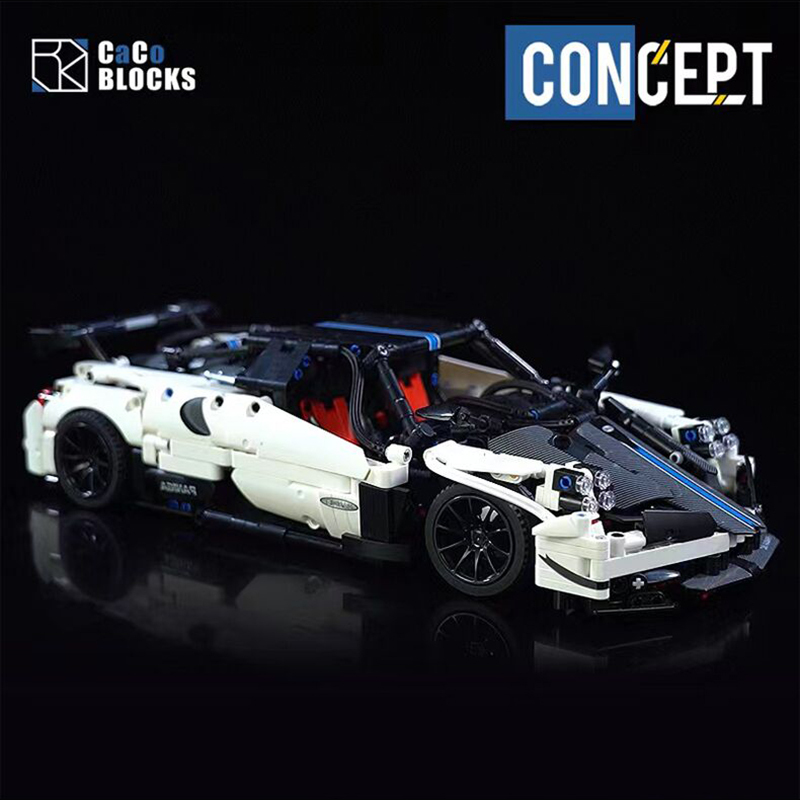 CaCo C017 Technic Moc Static version Dynamic version 1:14 Sports Car Building Blocks 1443pcs Bricks Toys From China.