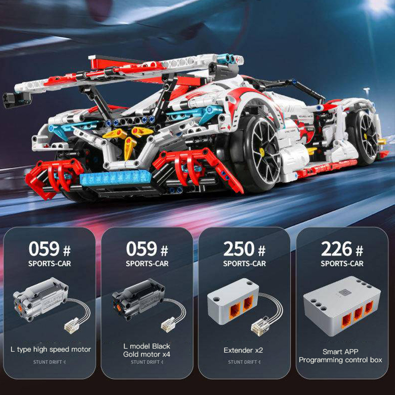 IM.Master 9809 Technic Drift Sports Car Building Blocks 2732pcs Bricks Toys 1:10 From China Delivery.