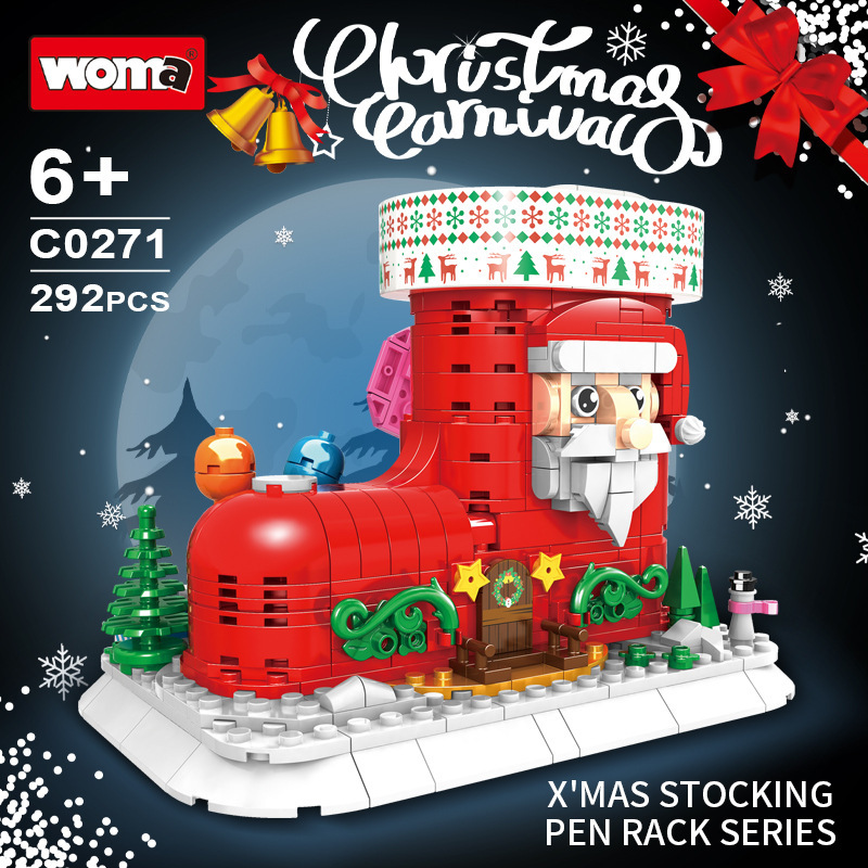 Woma C0271 Creator Christmas X'MAS Socking Building Blocks 292pcs Bricks Christmas Gift Toys From China Delivery.