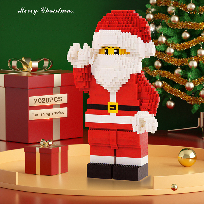 Custom 1809 Mini Blocks Christmas Gift Santa Claus Building Blocks 2028pcs Bricks Toys From China Delivery.