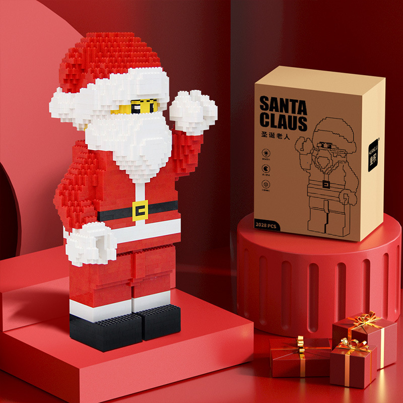 Custom 1809 Mini Blocks Christmas Gift Santa Claus Building Blocks 2028pcs Bricks Toys From China Delivery.