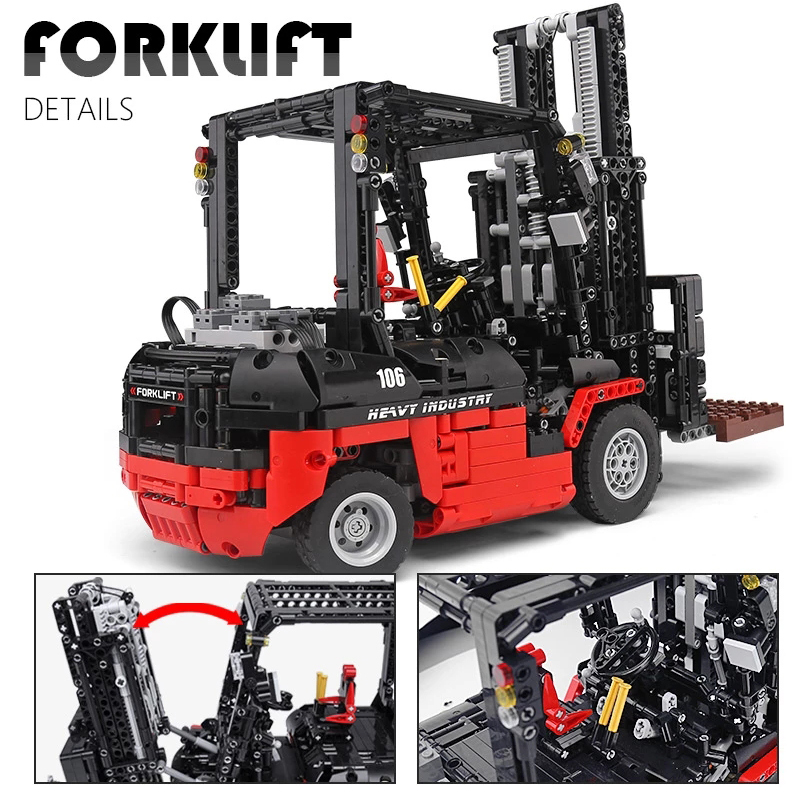 MouldKing 13106  Technic APP RC Technic Custom Forklift Mk II Building Blocks 1719PCS Bricks Toys from China Delivery.