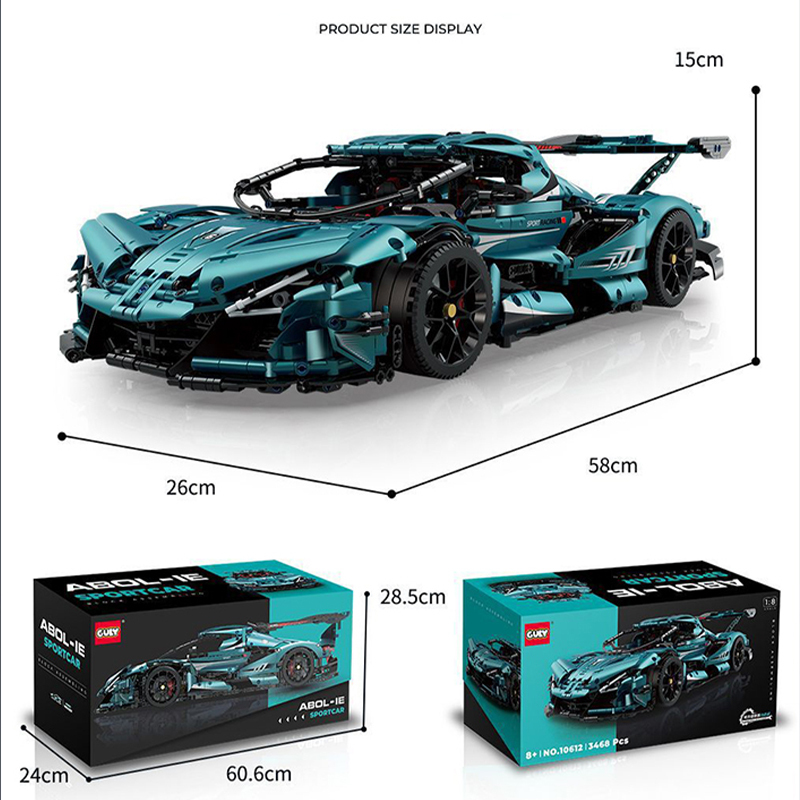 GULY10610 Technic 1:8 ABOL-IE Sports Car Building Blocks 1626±pcs from China Delivery.
