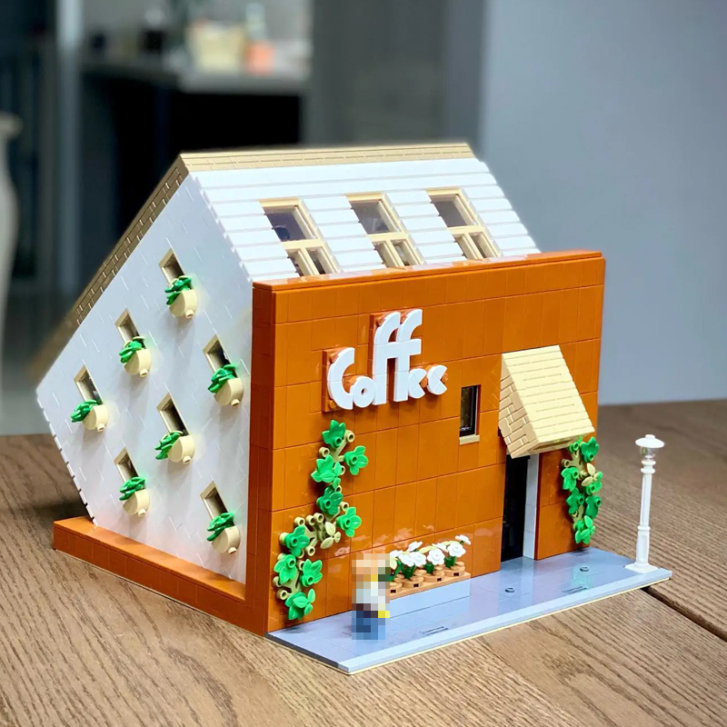 {With Light}MORK 10209 Modular Buildings Upside Down Cafe House Building Blocks 3118±pcs Bricks from China.