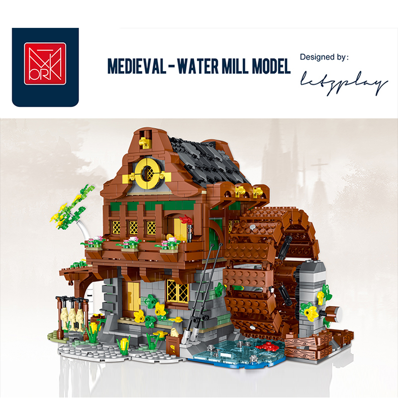 Mork 033005 Creator MEDIEVAL WATERMILL Modular Buildings Blocks 1443±pcs From China.