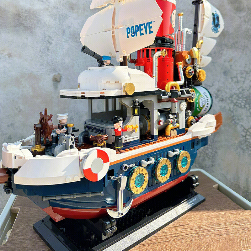 Pantasy 86402 Movie & Game Popeye Building Blocks Steam treasure boat Toys 1800±pcs Bricks From China Delivery.