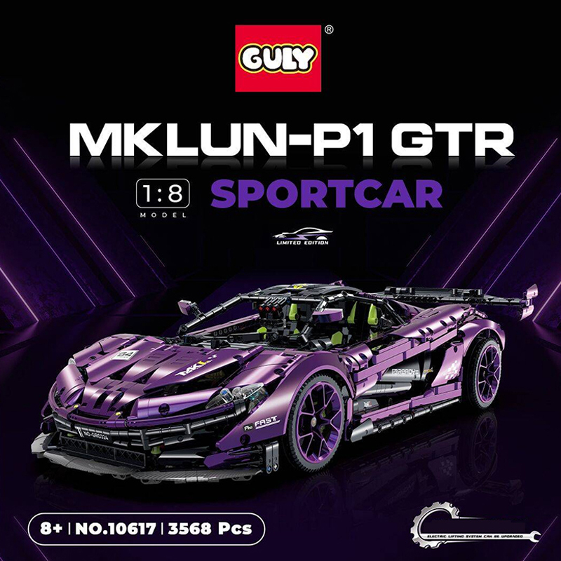 GULY 10617 Technic Purple plating MKLUN-P1 GTR Sports Car Building Blocks 3568±pcs Bricks from China.