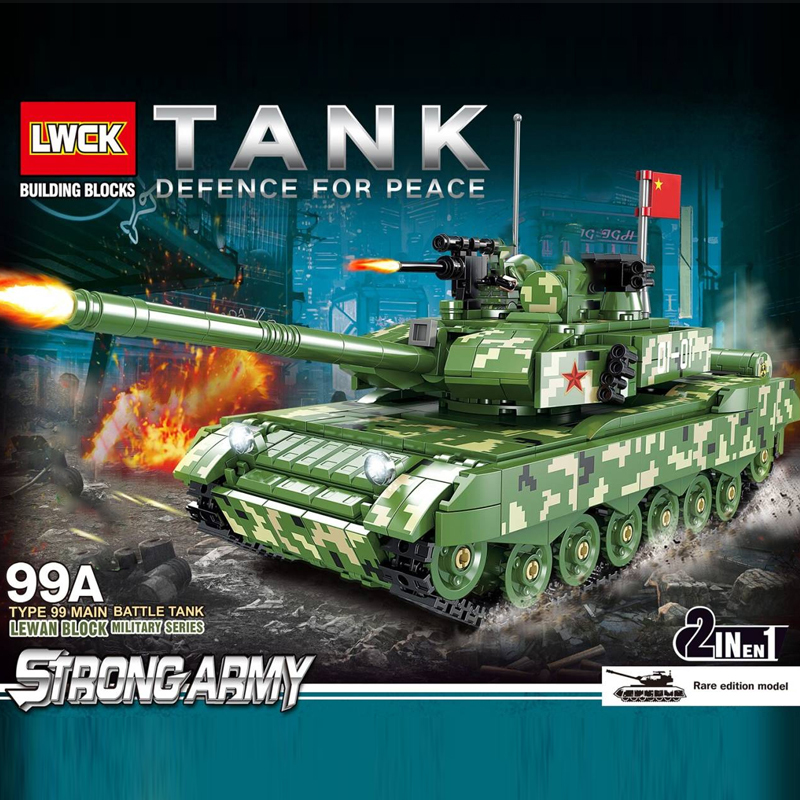LWCK90001 Military Type 99 Main Battle Tank Buidling Blocks 945±pcs Bricks from China.