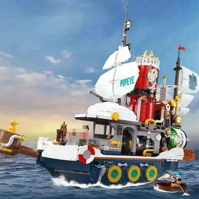 Pantasy 86402 Movie & Game Popeye Building Blocks Steam treasure boat Toys 2500±pcs Bricks From China Delivery.