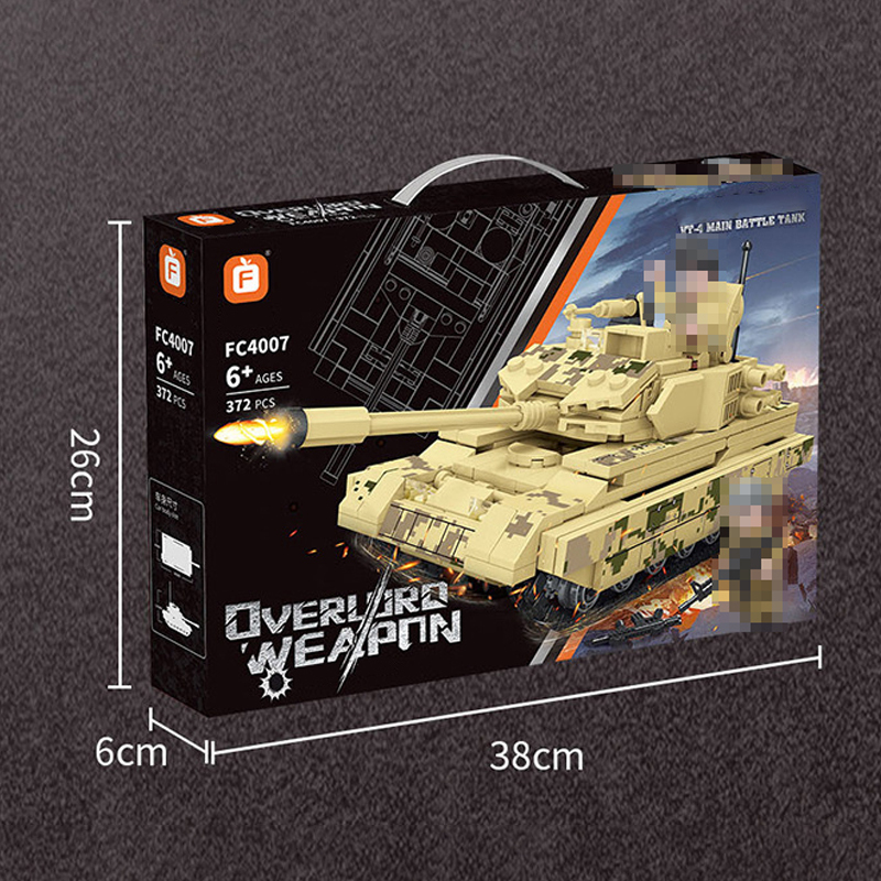 Forange FC4007 Military VT-4 Main Battle Tank Buliding Blocks 372±pcs Bricks Toys Model Form China