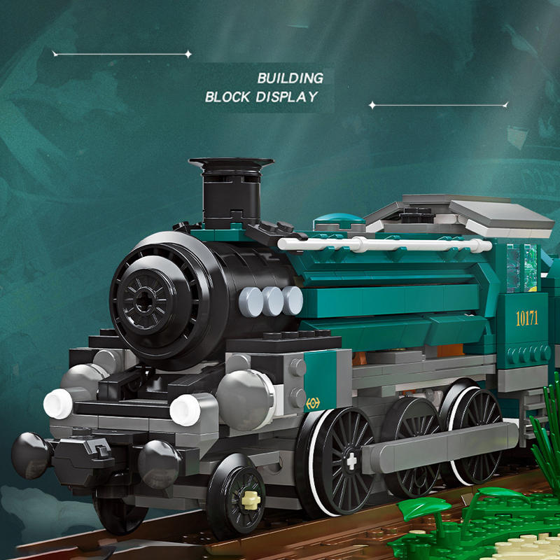 JIESTAR 59020 Retro Steam Train Creator Expert Building Blocks 1031±pcs Bricks Toys Model From China