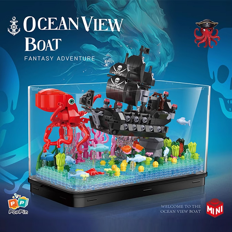 [Mini Micro Bricks] ZHEGAO 662010 Ocean View Boat：Fantasy Adventure Creator Expert