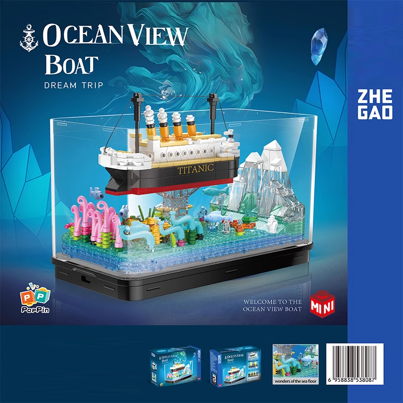 [Mini Micro Bricks] ZHEGAO 662010 Ocean View Boat：Dream Trip Creator Expert