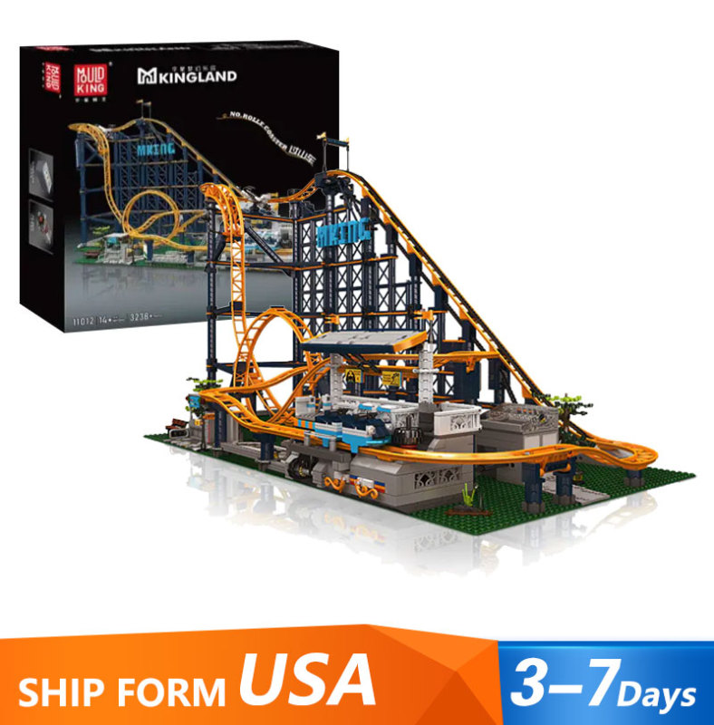 [With Original Box] [With Motor] Mould King 11012 Rolle Coaster Creator Expert US Warehouse Express