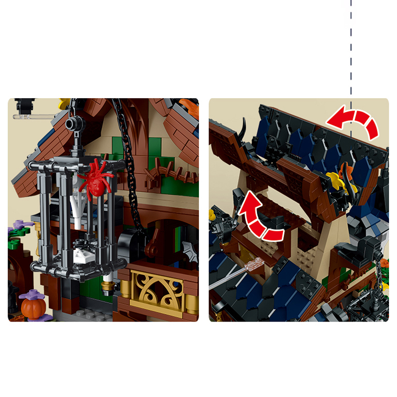 【Pre-Sale】Mork 033011 Medieval The Witch House Building Blocks 1964±pcs Bricks Model From China