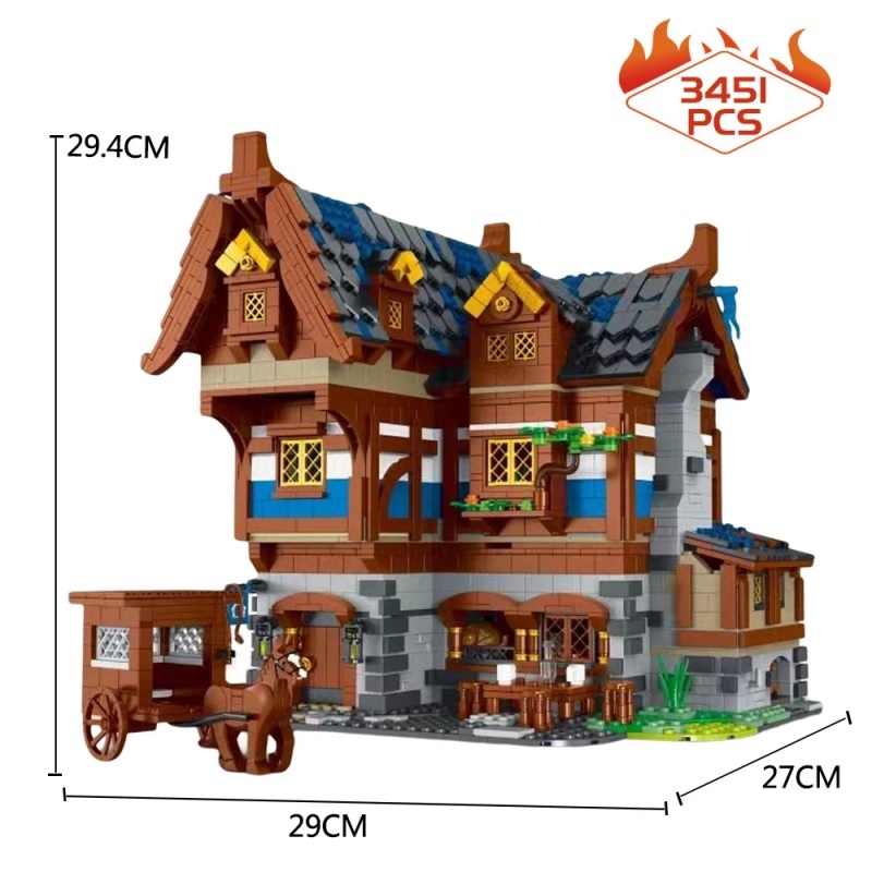 XMORK 033002 Medieval tavern Modular Buildings Creator