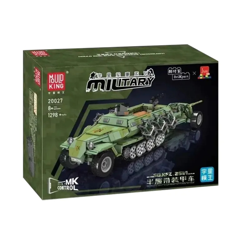 [With Motor] Mould King 20027 Semi-tracked armored vehicle Military