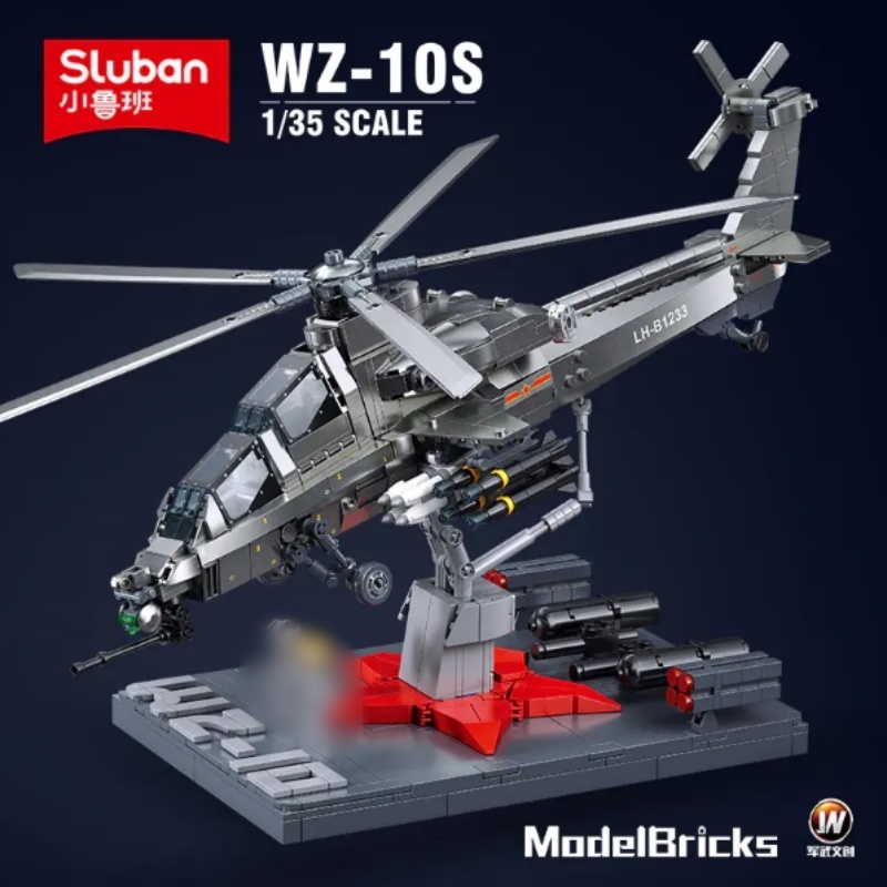 Sluban M38-B1233 WZ-10S Armed Helicopter Military