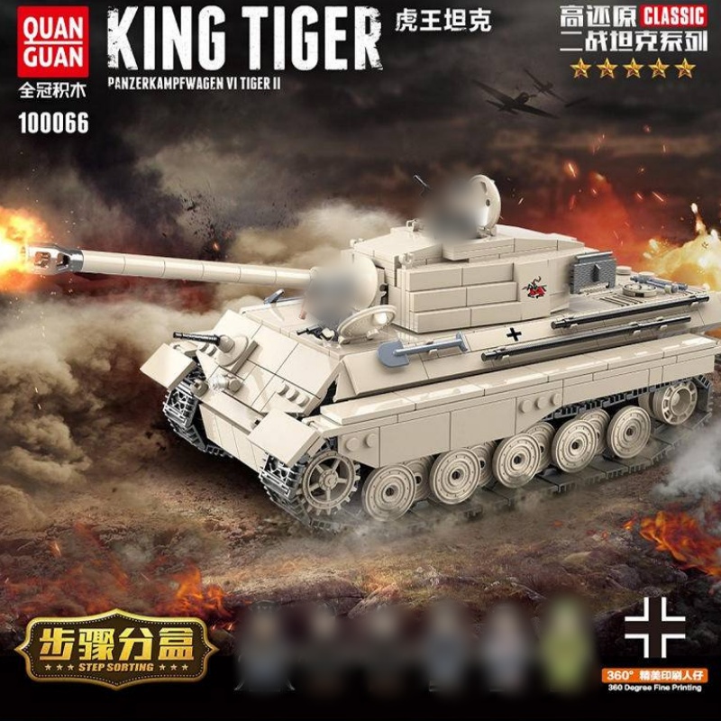 Deal QUANGUAN 100066 King Tiger Heavy Tank Military