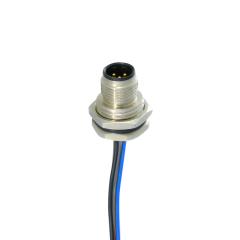 m5 m8 m12 m16 m23 wall panel mount connector 2 3 4 5 6 8 12 17 pin IP68 waterproof metal circular wire adapters connector