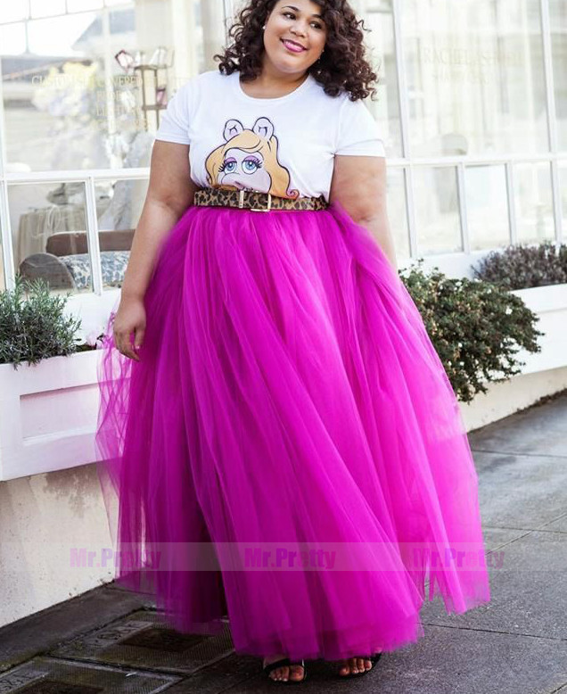 Purple Plus SizeTulle Skirt Bridesmaid Skirt