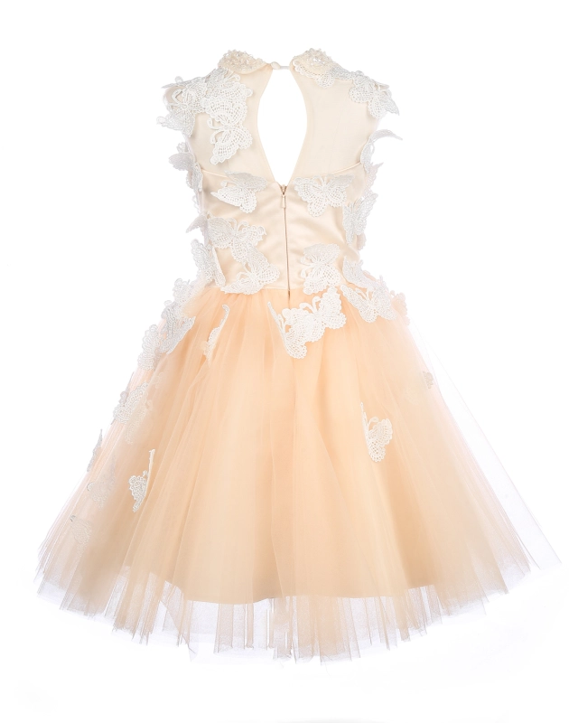 Champagne Tulle Flower Girl Dress