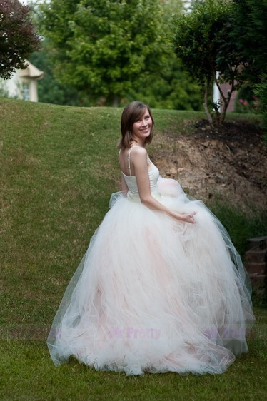 Blush Pink Tulle Full Length Bridal Skirt