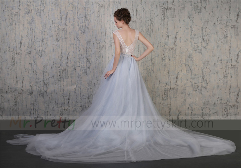 Light Grey Tulle Wedding Skirt Bridal Skirt