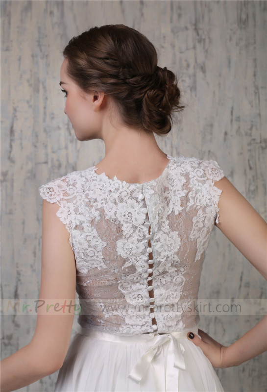 Ivory Lace Tulle Women Wedding Top