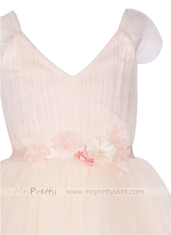 Light Champagne Flower Girl Dress Holiday Dress