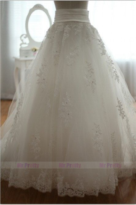 Ivory Lace Tulle Bridal Wedding Skirt Party Skirt