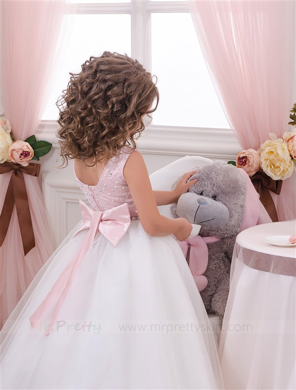 Ivory Tulle Flower Girl Dress Pageant Dress