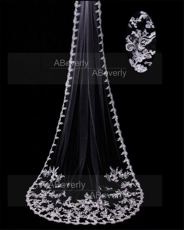 Ivory/White Lace Wedding Veil