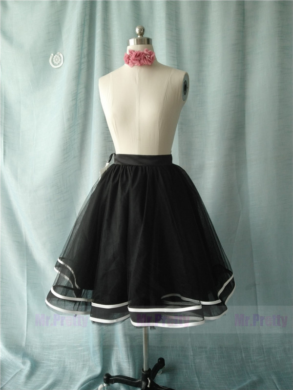 Light Pink/Black Tutu Skirt Party Skirt Short Skirt