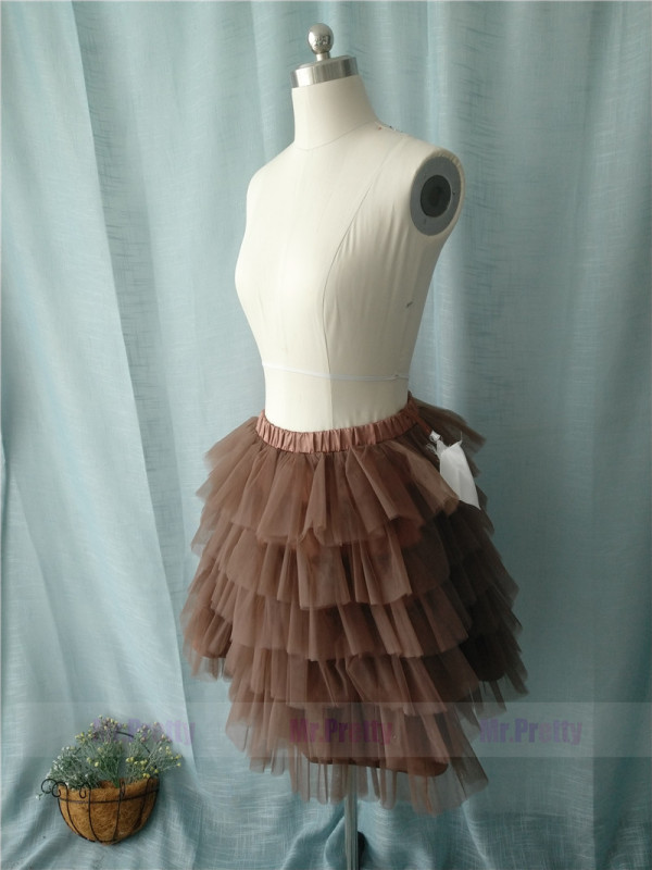 Brown Coffee Tutu Skirt Party Skirt Short Skirt