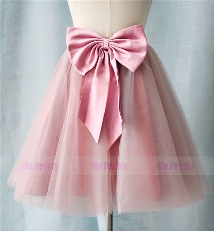Mauve Short  Skirt Party Bridesmaid Skirts/Kids Skirt
