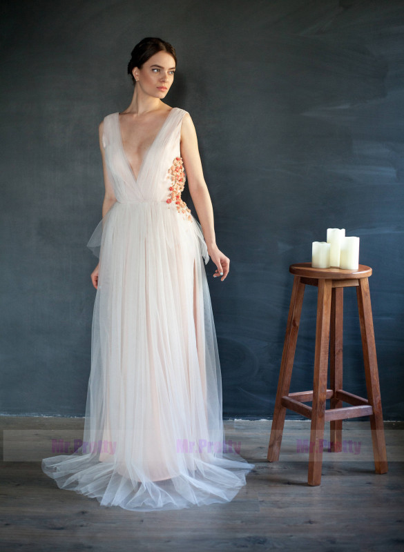 Ivory Tulle Prom Dress Bridesmaid Dress