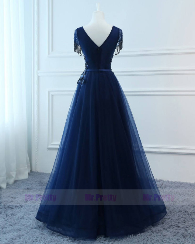 Navy Blue Prom Dress Evening Party Dresses Mother Dress