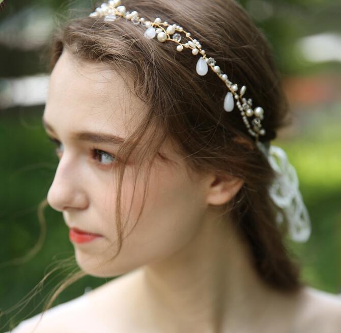 Ivory Beads Bridal Hairband Bridal Headband