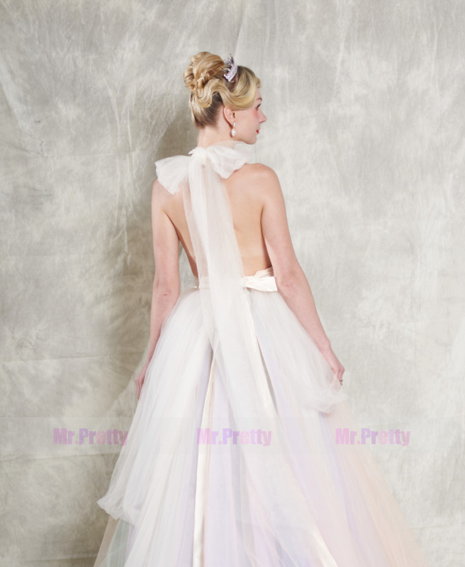 7 Colors Long Train Bridal Skirt 2 Pieces Wedding Gown