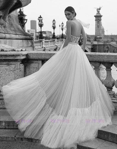 Ivory Long Train Wedding Skirt