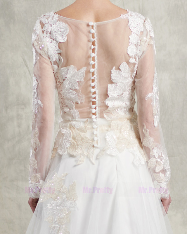 Light Champagne Lace Wedding Top