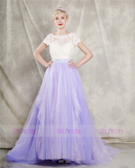 2 Pieces Lavender Tulle  Wedding Skirt