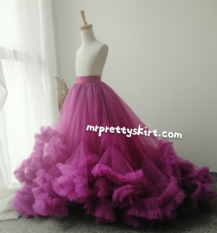 Purple  Little Girl Skirt Girls Party Skirt