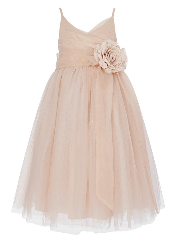 Tulle Flower Girl Dress Tea Length Flower Girl Dress